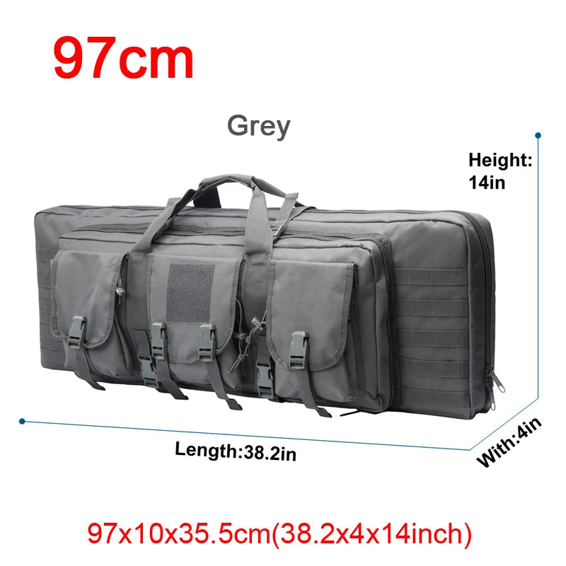 LQARMY Tactical Double Rifle Case With Molle Rifle Bag