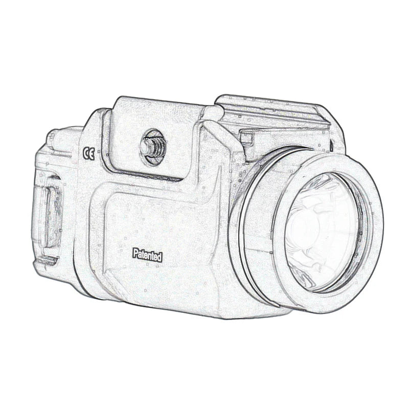 TR1/TR7/TR8 Weapon Light 1000 Lumen LED Rail Mount