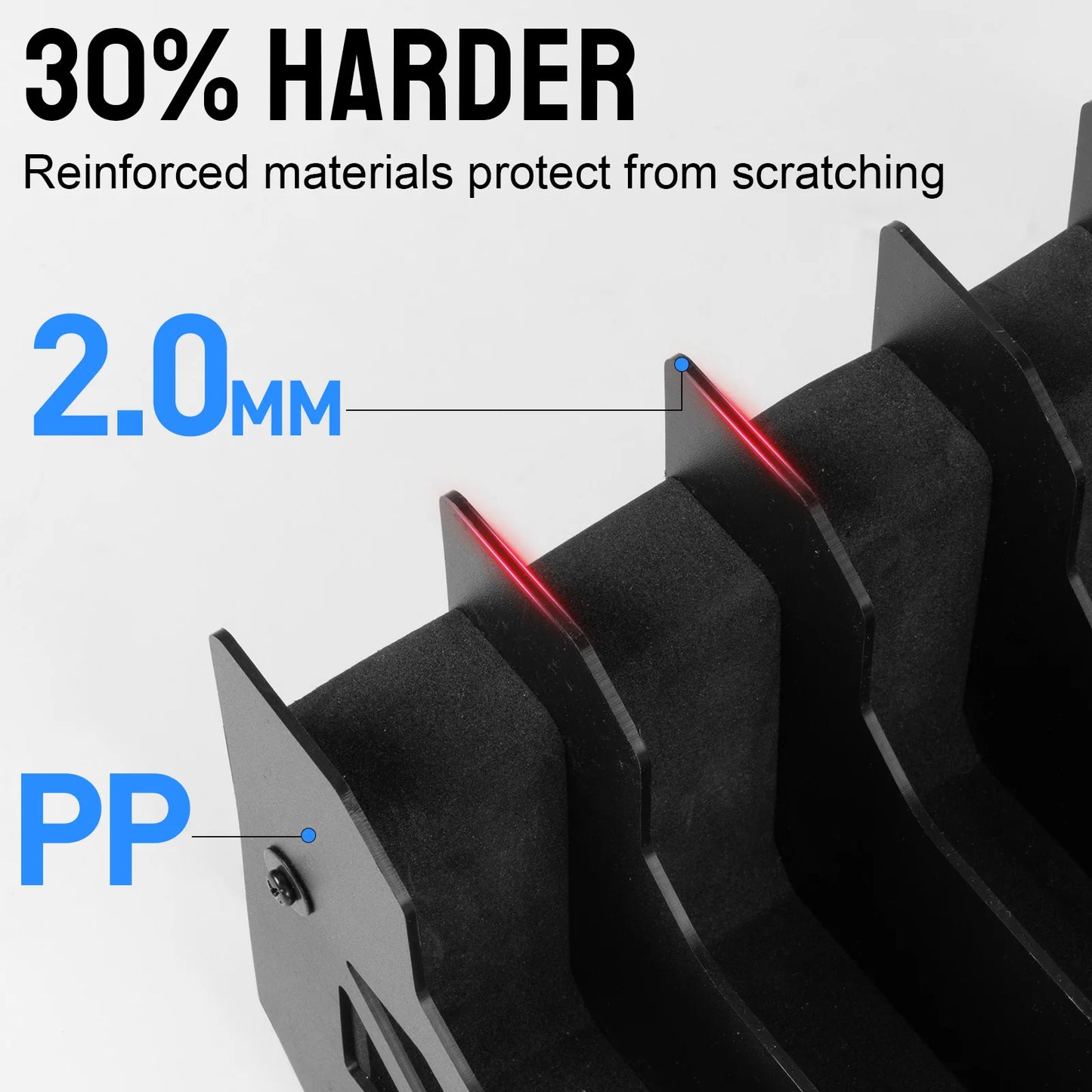 Foam Pistol Rack For Gun Safe With Anti-Slip Magnetic Strip