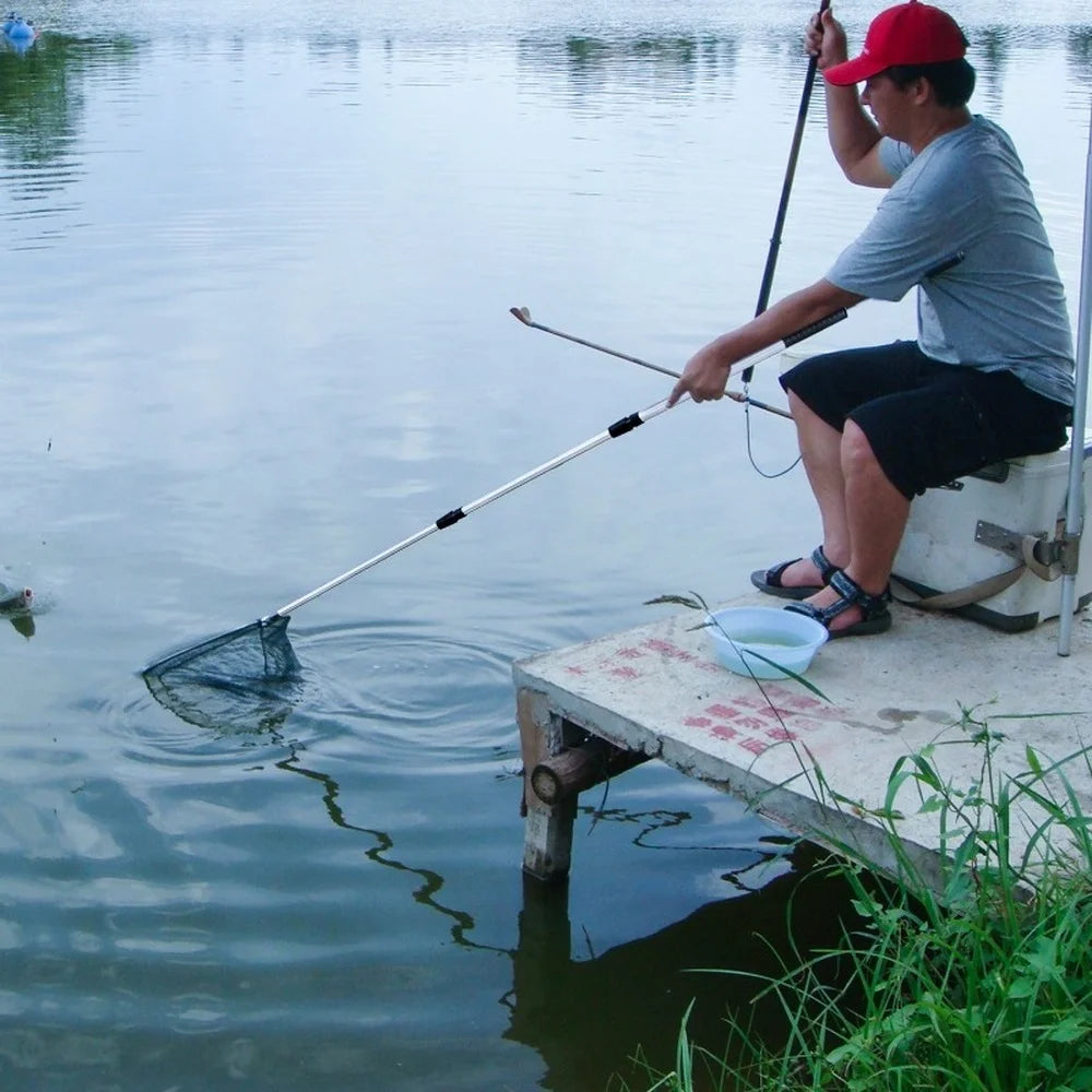 Telescopic Landing Net For Fly Fishing Folding Mesh Net