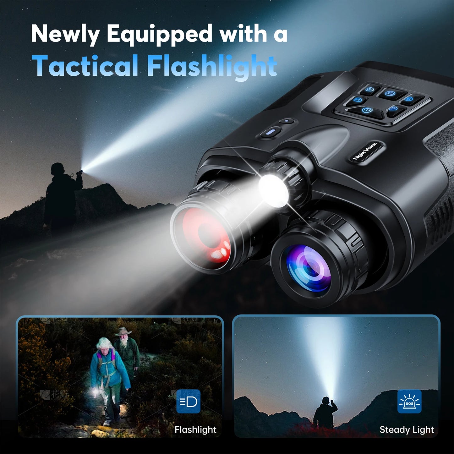 USB Rechargeable 4K Night Vision Binoculars With Infrared 8X Zoom