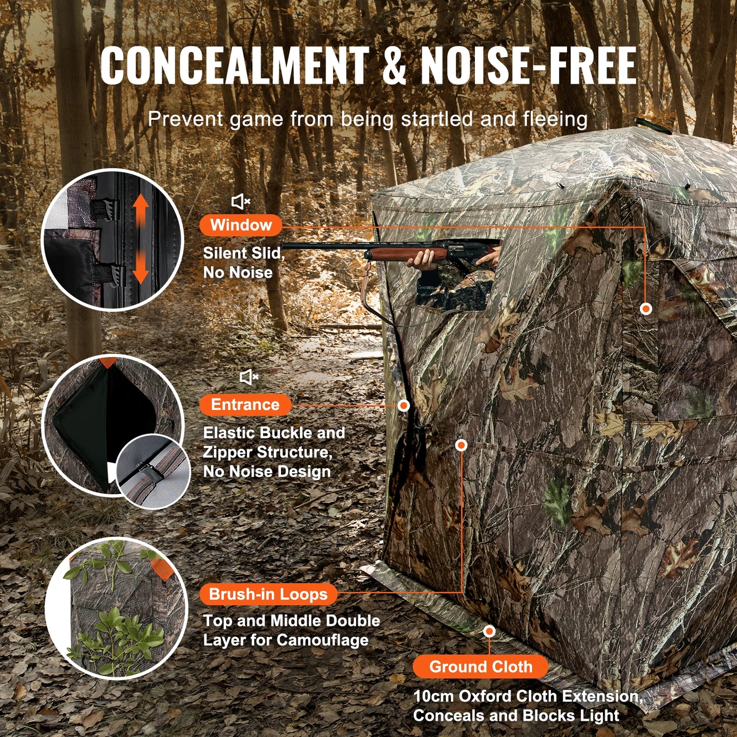 Ground Blind See Through Pop Up Deer Blind for Hunting