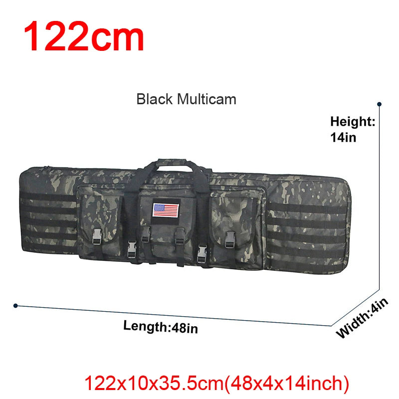 LQARMY Tactical Double Rifle Case With Molle Rifle Bag