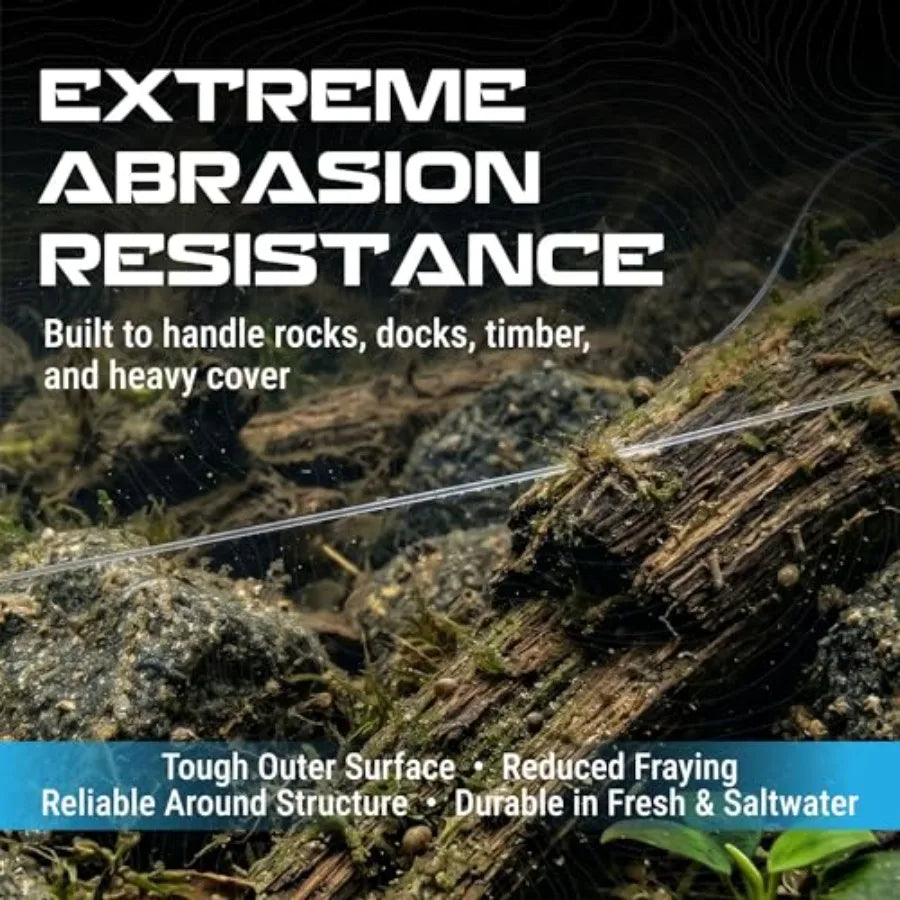 Fluorocarbon Fishing Line High Strength Abrasion-Resistant Saltwater Freshwater