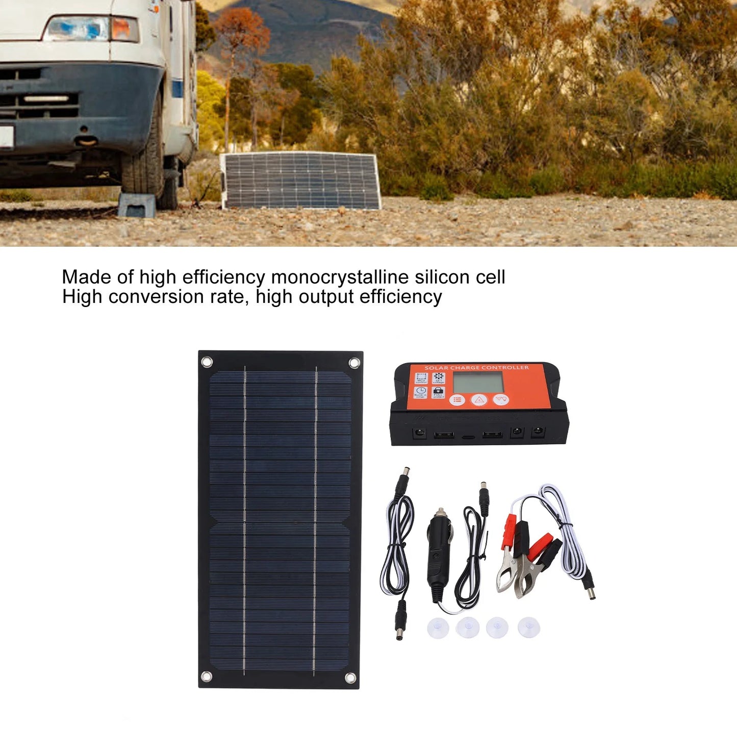 YOSOO Portable 600W Solar Panel Charger Kit With 100A Controller
