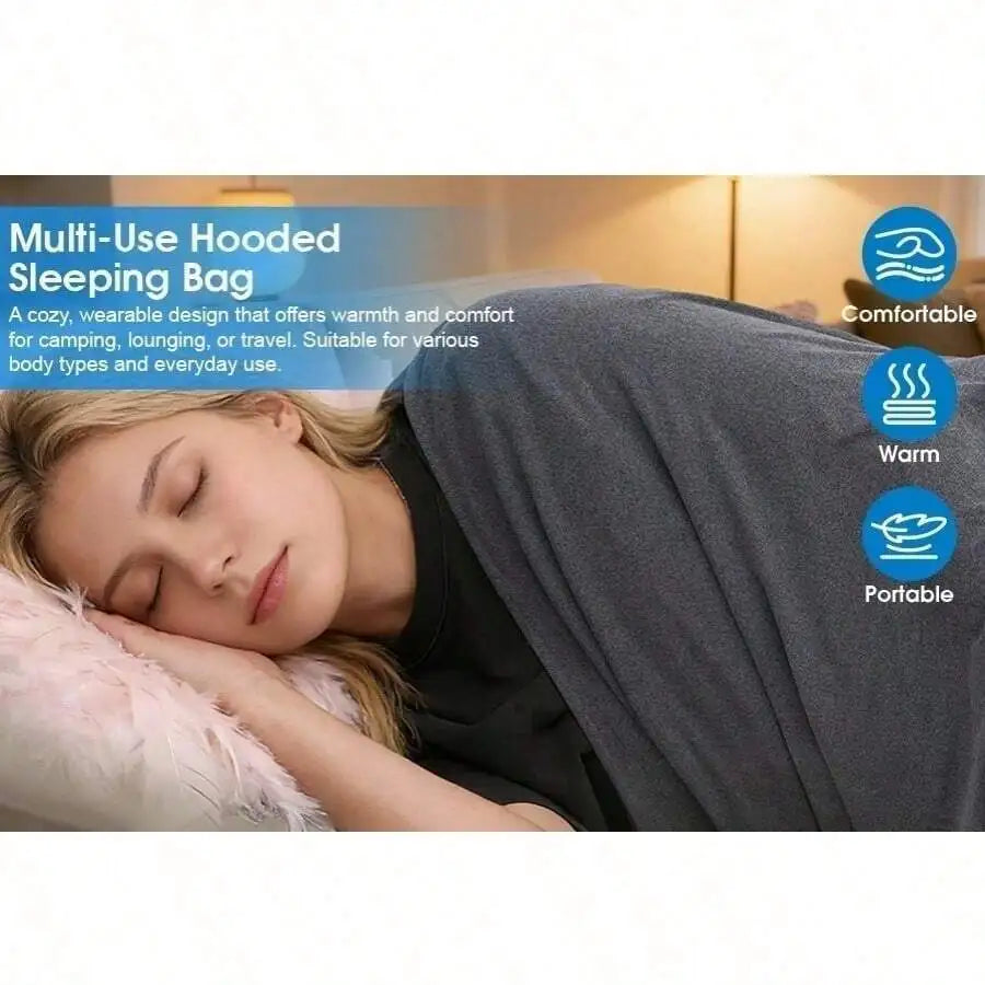 Ultralight Summer Sleeping Bag With Envelope Design For Camping