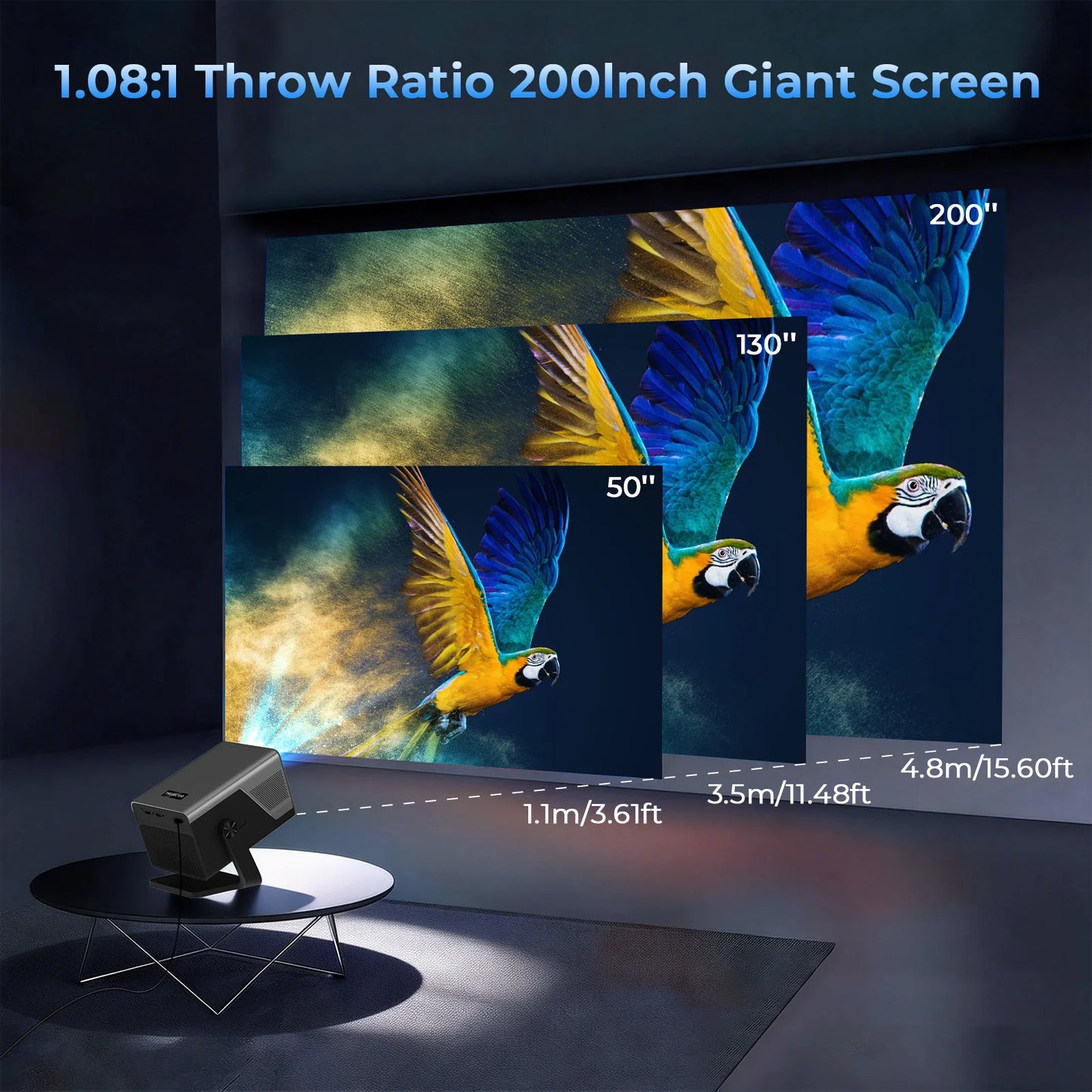 LynCast X7 8K Support Outdoor Home Theater Projector