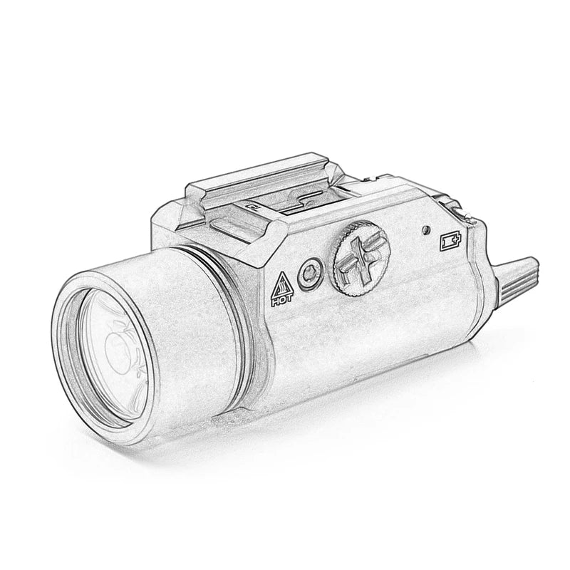 TR1/TR7/TR8 Weapon Light 1000 Lumen LED Rail Mount