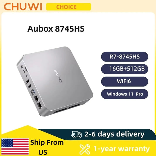 CHUWI AuBox Mini PC Ryzen 7 8745HS 16GB DDR5 512GB