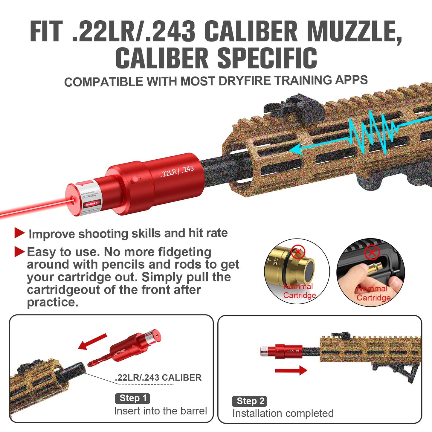 Multifunctional Magnetic Red Green Light Trainer For Training And Calibration