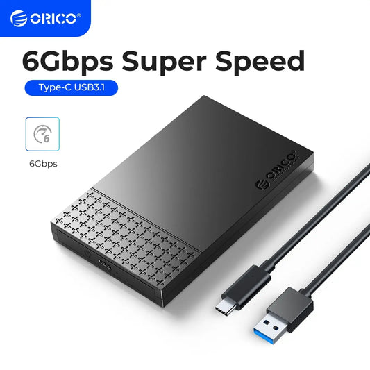 Orico USB C External HDD Enclosure SATA 6Gbps UASP