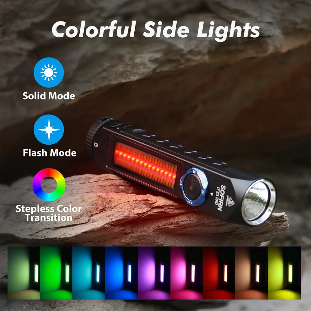 Sofirn IF23 PRO RGB LED Flashlight USB Rechargeable Magnetic