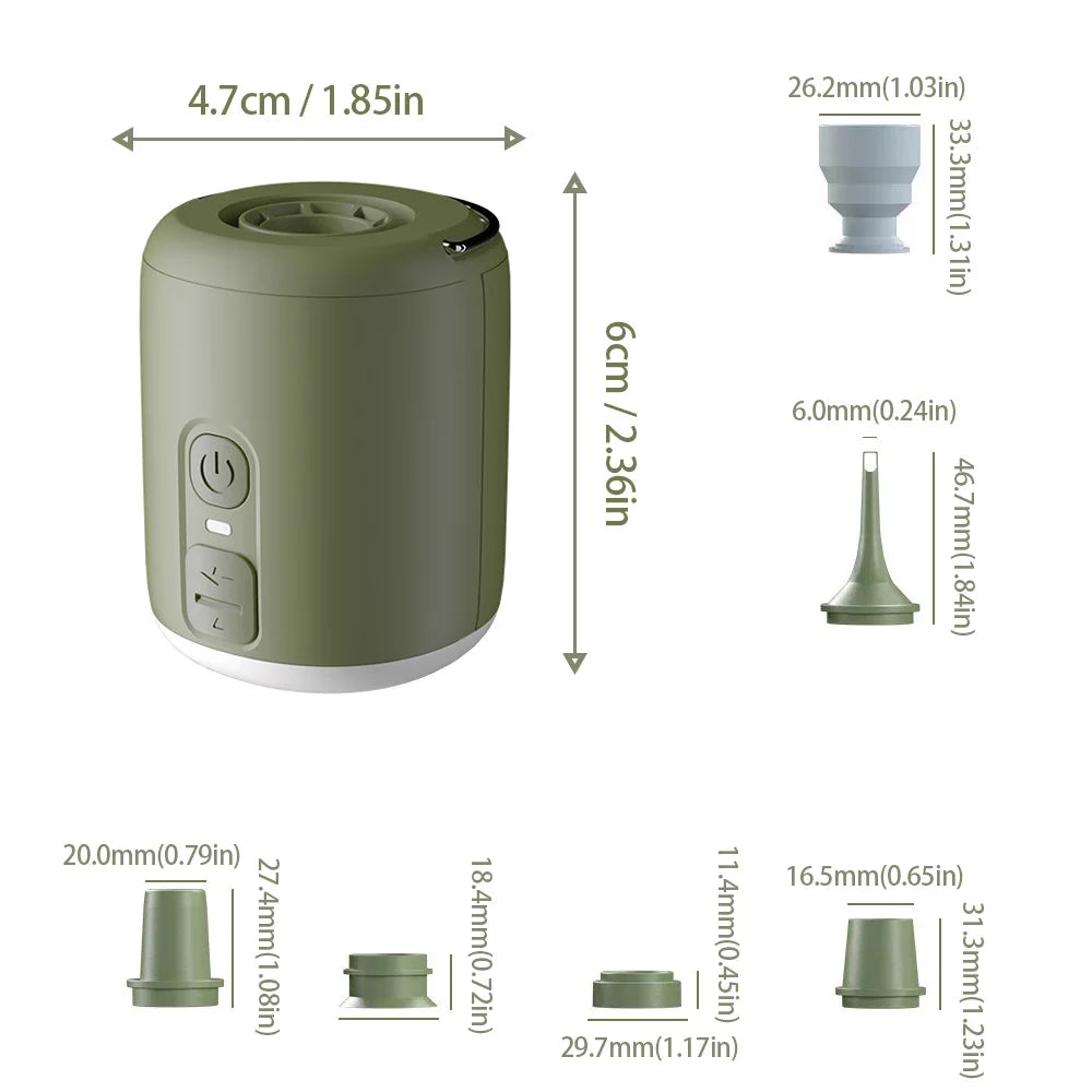 WestTune Portable Air Pump With Camping Lantern and Magnetic Design