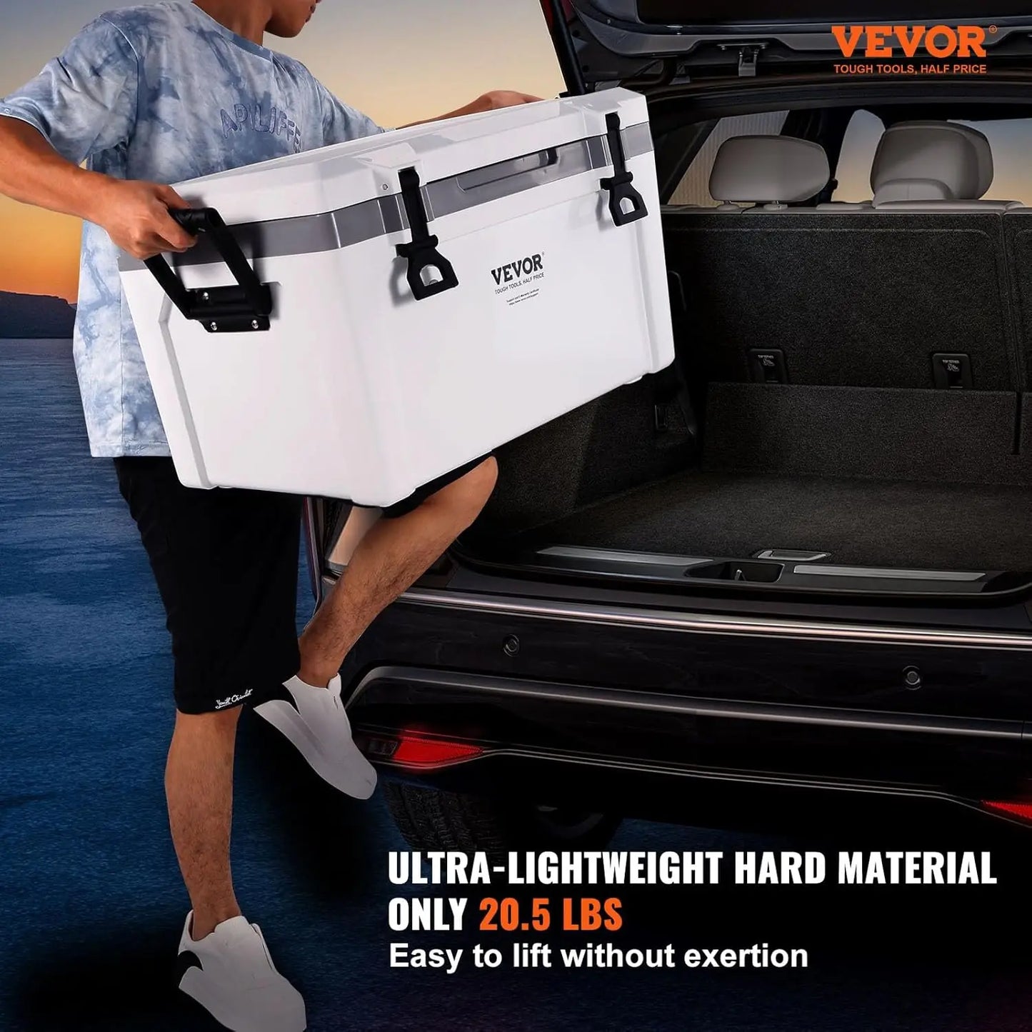 Ultra Light Hard Cooler For Camping And Travel Gear