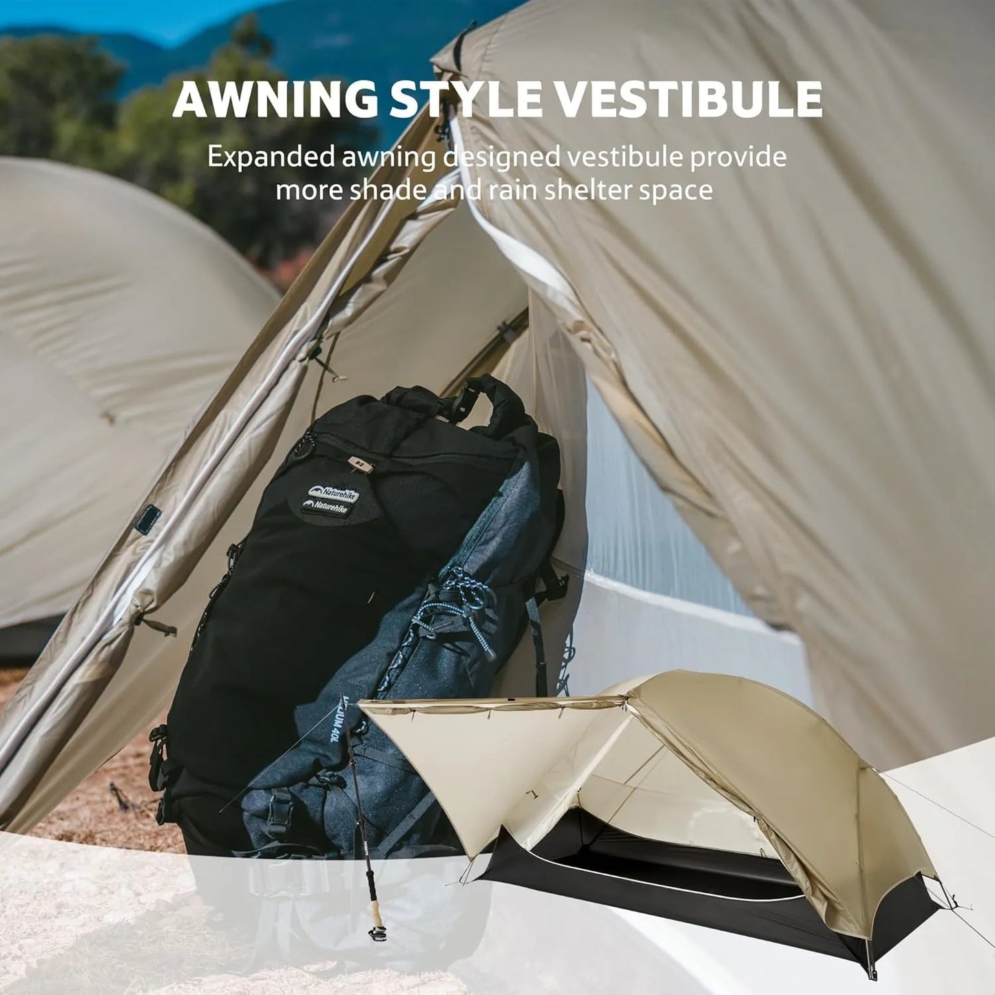 Naturehike Mongar UL Ultralight Backpacking Tent Nylon Waterproof