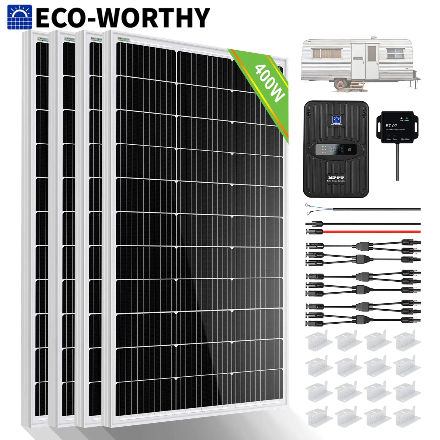 Eco-Worthy 400W 12V Premium Solar Panel Kit For Off Grid