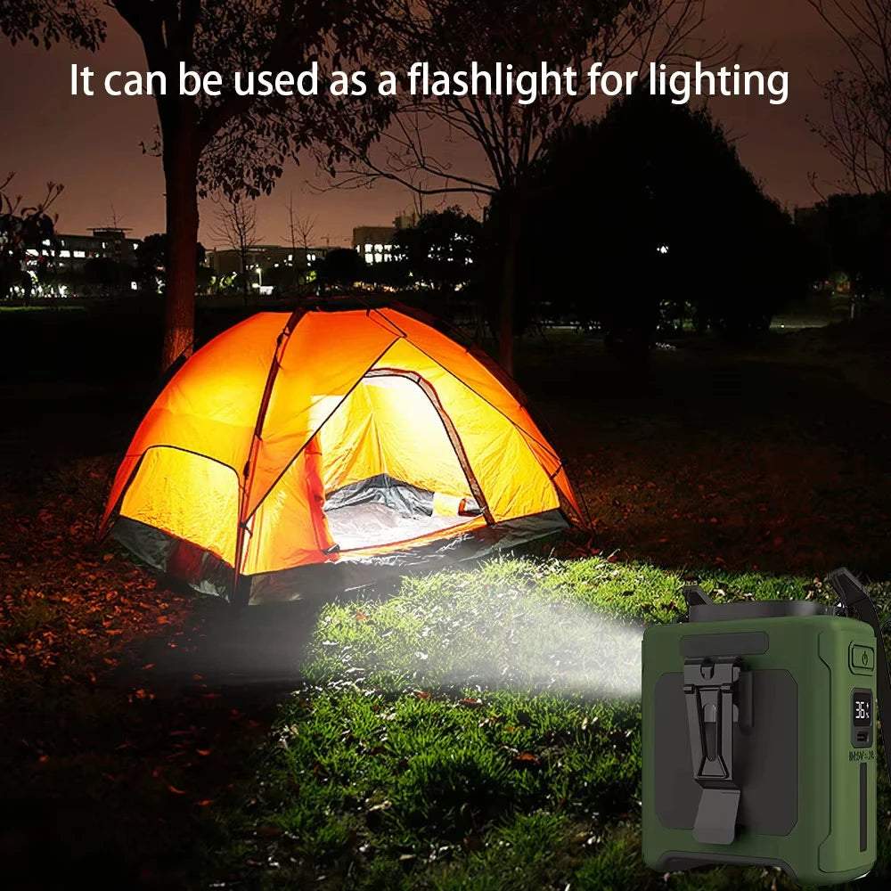 Portable 10000mAh Waist Clip Fan USB Rechargeable For Outdoors