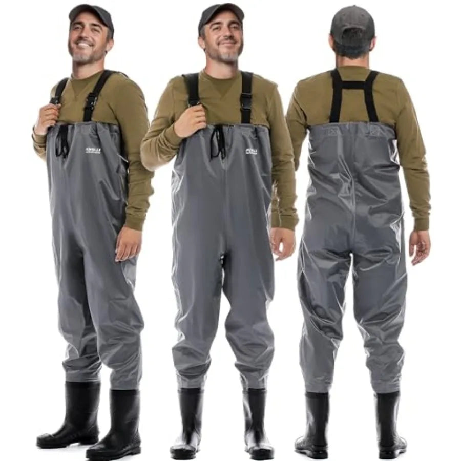 Chest Waders Waterproof 2 Ply Nylon PVC Lightweight Boots
